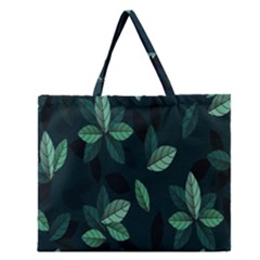 Leaves Zipper Large Tote Bag by nateshop