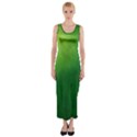 Light Green Abstract Fitted Maxi Dress View1