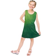 Light Green Abstract Kids  Tunic Dress