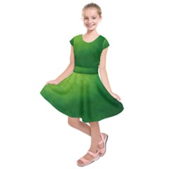 Light Green Abstract Kids  Short Sleeve Dress