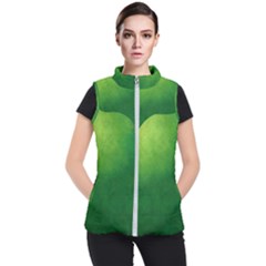 Light Green Abstract Women s Puffer Vest