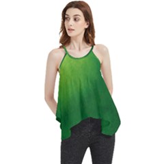 Light Green Abstract Flowy Camisole Tank Top