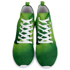 Light Green Abstract Men s Lightweight High Top Sneakers