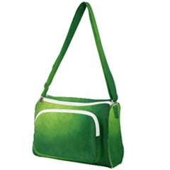 Light Green Abstract Front Pocket Crossbody Bag by nateshop