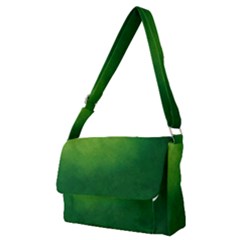 Light Green Abstract Full Print Messenger Bag (M)