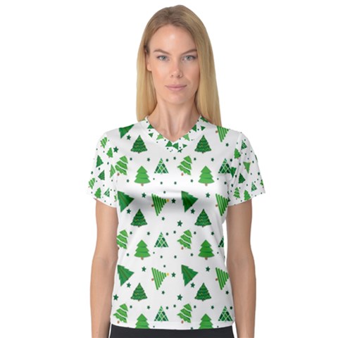 Christmas-trees V-neck Sport Mesh Tee by nateshop