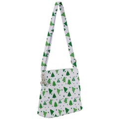 Christmas-trees Zipper Messenger Bag by nateshop