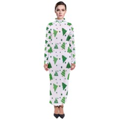 Christmas-trees Turtleneck Maxi Dress by nateshop