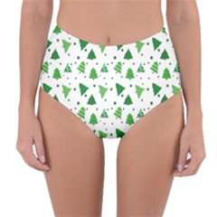 Christmas-trees Reversible High-waist Bikini Bottoms by nateshop