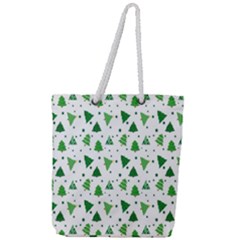 Christmas-trees Full Print Rope Handle Tote (large) by nateshop