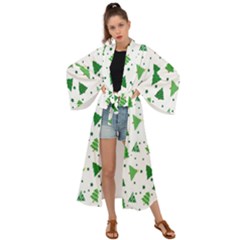 Christmas-trees Maxi Kimono