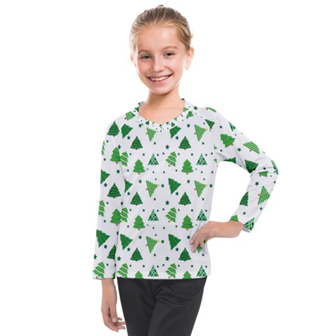 Christmas-trees Kids  Long Mesh Tee by nateshop