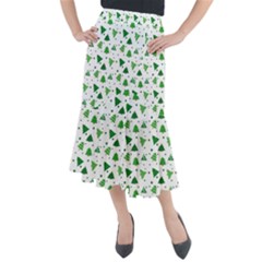 Christmas-trees Midi Mermaid Skirt by nateshop