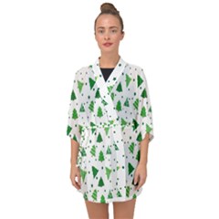 Christmas-trees Half Sleeve Chiffon Kimono by nateshop