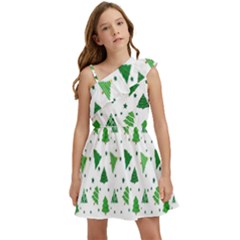 Christmas-trees Kids  One Shoulder Party Dress by nateshop