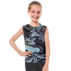 Abstract Painting Black Kids  Mesh Tank Top by nateshop