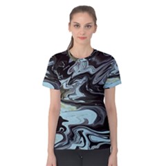 Abstract Painting Black Women s Cotton Tee