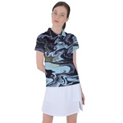 Abstract Painting Black Women s Polo Tee