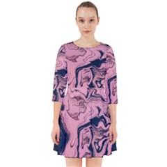 Abstract Painting Pink Smock Dress by nateshop