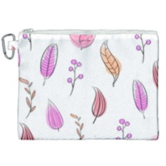 Leaves-pink Canvas Cosmetic Bag (xxl) by nateshop