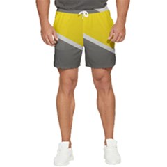 Pattern Yellow And Gray Men s Runner Shorts by nateshop