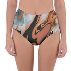 Paint Reversible High-Waist Bikini Bottoms