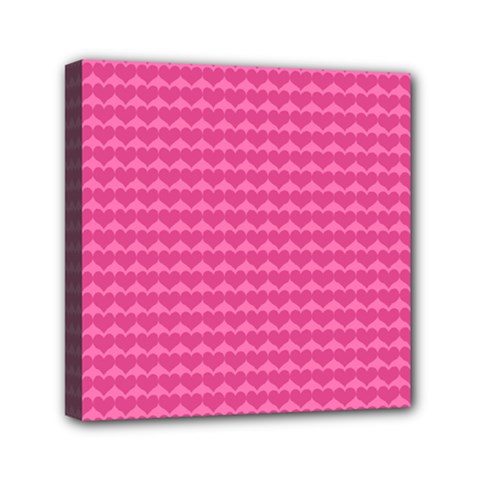 Abstract-pink Love Mini Canvas 6  X 6  (stretched)