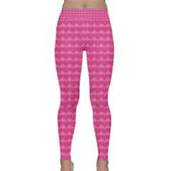 Abstract-pink Love Classic Yoga Leggings by nateshop