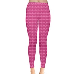 Abstract-pink Love Inside Out Leggings by nateshop