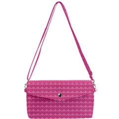 Abstract-pink Love Removable Strap Clutch Bag by nateshop