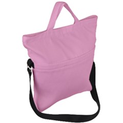 Background Pink Modern Fold Over Handle Tote Bag by nateshop