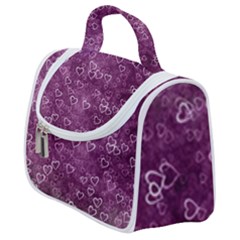 Background Purple Love Satchel Handbag by nateshop