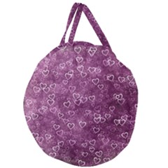 Background Purple Love Giant Round Zipper Tote by nateshop