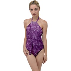 Background Purple Love Go With The Flow One Piece Swimsuit by nateshop