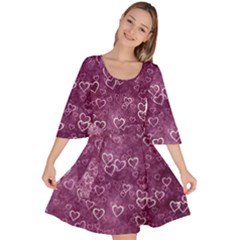 Background Purple Love Velour Kimono Dress by nateshop