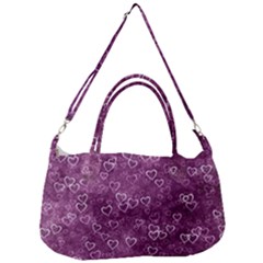 Background Purple Love Removal Strap Handbag by nateshop