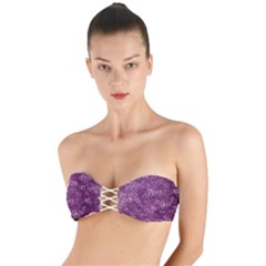 Background Purple Love Twist Bandeau Bikini Top by nateshop