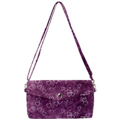 Background Purple Love Removable Strap Clutch Bag by nateshop