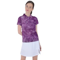 Background Purple Love Women s Polo Tee