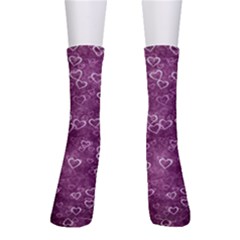 Background Purple Love Crew Socks