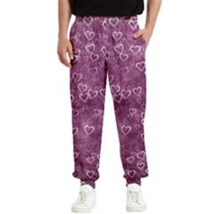 Background Purple Love Men s Elastic Waist Pants by nateshop