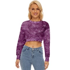 Background Purple Love Lightweight Long Sleeve Sweatshirt