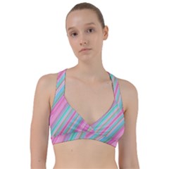 Background-lines Pink Sweetheart Sports Bra