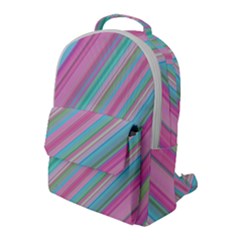 Background-lines Pink Flap Pocket Backpack (large) by nateshop