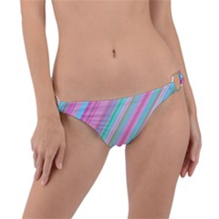 Background-lines Pink Ring Detail Bikini Bottom by nateshop