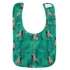 Happy Small Dogs In Calm In The Big Blooming Forest Baby Bib by pepitasart