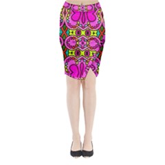 Abstract-karakkter Midi Wrap Pencil Skirt by nateshop