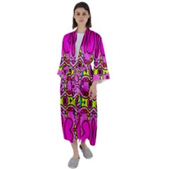 Abstract-karakkter Maxi Satin Kimono by nateshop