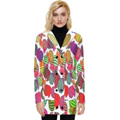 Watermelon Button Up Hooded Coat  by nateshop