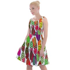 Watermelon Knee Length Skater Dress